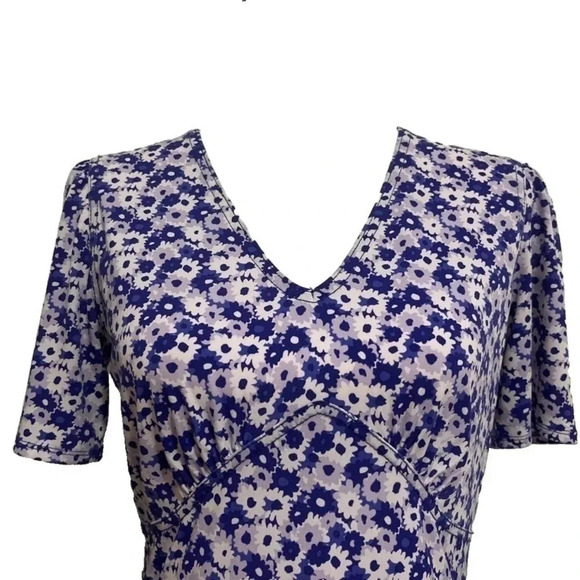 Michael Kors Carnation Jersey Midi Floral  Purple Dress. Small - Picture 5 of 8
